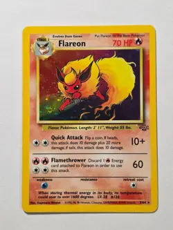 Flareon 3/64 Jungle Set Rare Holo Pokemon Card WOTC 1999 - Near Mint - Image 1