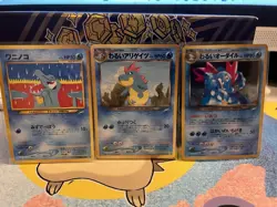Dark Feraligatr Japanese Pokemon TCG Neo Destiny Holo 160 +2 Bonus Evolutions - Image 2