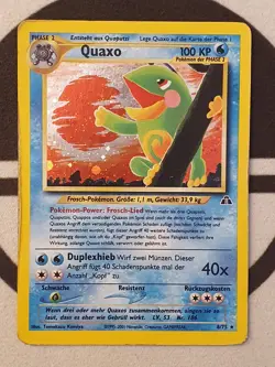 Pokemon Karte Quaxo 8/75 Holo Neo Entdeckung Set Deutsch Pokemon Original TCG - Image 3