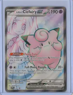 Pokemon TCG-Lillie's Clefairy EX 195 Scarlet & Violet Black Star Promo Card - Image 1