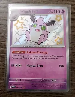 Wigglytuff 147/091 Paldean Fates Pokemon TCG Shiny Holo Rare - Image 1