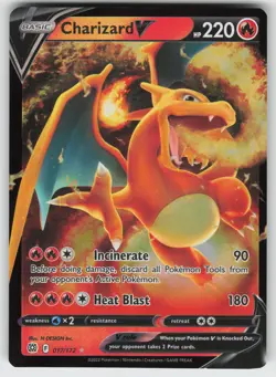 Charizard V Ultra Rare SWSH09: Brilliant Stars 017/172 Pokemon - Image 1
