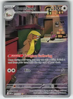 Gumshoos Illustration Rare ME01: Mega Evolution 153/132 Pokemon - Image 1