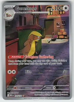 Gumshoos Illustration Rare ME01: Mega Evolution 153/132 Pokemon - Image 1