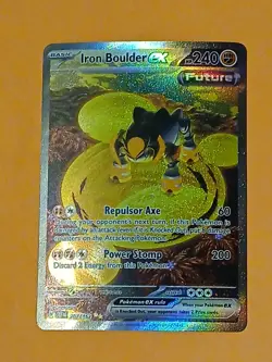 Pokemon Temporal Forces Iron Boulder ex 207/162 Special Illustration Rare - Image 3