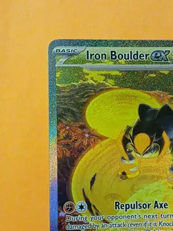 Pokemon Temporal Forces Iron Boulder ex 207/162 Special Illustration Rare - Image 4