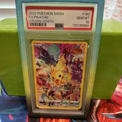 Pokemon Crown Zenith Pikachu Full Art Secret Rare Holo PSA 10 #160/159 - Image 1