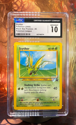 Scyther Black Star Promo #45 (2000) Pokemon League CGC 10 - Image 1