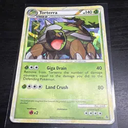2010 Pokemon, HGSS Unleashed Promos, #10/95 Torterra, Cracked Ice Holo Rare (b) - Image 1