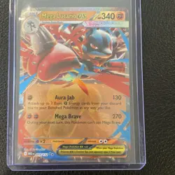 Pokemon Mega Lucario ex 077/132 Double Rare Mega Evolution English NM / M - Image 1