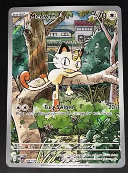 Pokemon Meowth IR #106/094 Phantasmal Flames Illustration Rare NM TCG - Image 1