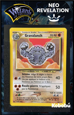 Carte Pokemon Gravalanch 30/64 Edition 2 Ed 2 Neo Revelation Wizards FR 1 - Image 1