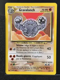 Carte Pokemon Gravalanch 30/64 Edition 2 Ed 2 Neo Revelation Wizards FR 1 - Image 2