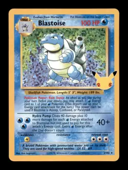 BLASTOISE 2/102 CLASSIC COLLECTION CELEBRATIONS: CLASSIC COLLECTION POKEMON NM/M - Image 1