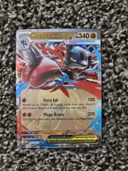 Mega Lucario Ex #77 Pokemon Mega Evolution Holo M/NM Full Art Mega - Image 1