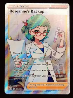 Roseanne's Backup #172 Full Art Foil NM Trainer Pokemon Brilliant Stars TCG - Image 1
