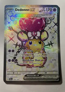 Pokemon TCG Dedenne ex 239/193 Sv02: Paldea Evolved Secret Rare Holo - #5 - Image 2
