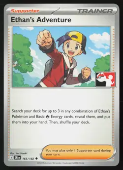 Pokemon Ethan's Adventure 165/182 Prize Pack Series 8 Non-Holo Pack Fresh - NM - Image 1