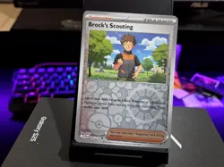 BROCK'S SCOUTING UNCOMMON REVERSE HOLO 146/159 JOURNEY TOGETHER POKEMON NM - Image 1
