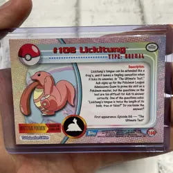 Pokemon Lickitung - Pokemon Topps Chrome #108 NM/MT Vintage Blue Logo Vtg TCG - Image 3