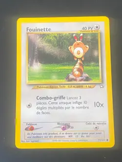 CARTE POKEMON FOUINETTE 71/111 FR COMMUNE NEO GENESIS - TBE/EXC - Image 1