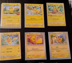 Lot Of 6 Pikachu Pokemon TCG Cards 049/203 19/68 051/162 062/193 052/196 049/195 - Image 3
