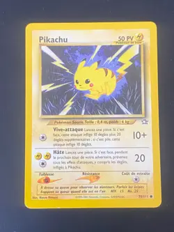 CARTE POKEMON PIKACHU 70/111 FR COMMUNE NEO GENESIS - EXC - Image 1