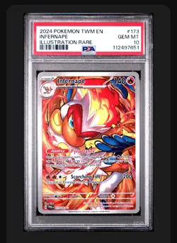 PSA 10 Gem Mint Pokemon Twilight Masquerade Infernape 173/167 Illustration Rare - Image 1