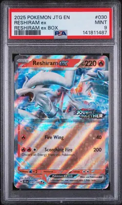 Reshiram ex Journey Together Stamped Holo PSA 9 Mint Pokemon - Image 1