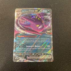Team Rocket's Crobat Ex 122/182 Pokemon TCG S&V Destined Rivals Double Rare Holo - Image 1