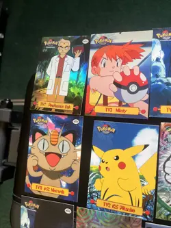 Pokemon Blastoise E9 Topps Animation TV Lot 11 w/ 2 Holos Abra Oak TV7 Creased - Image 2