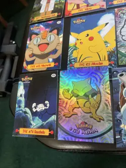 Pokemon Blastoise E9 Topps Animation TV Lot 11 w/ 2 Holos Abra Oak TV7 Creased - Image 3