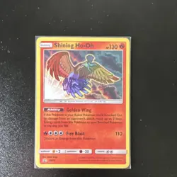 Pokemon Shining Ho-Oh Promo Holo SM70 SM Basic Golden Wing HP 130 - Image 1