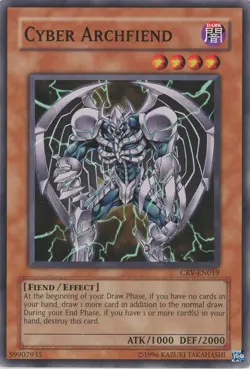 Yugioh Cyber Archfiend CRV-EN019 Common 1st Edition LP x3 Play Set - Image 1