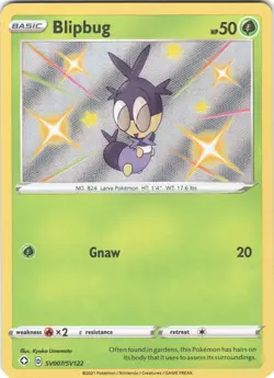 Blipbug SV007/SV122 Rare Shiny Shining Fates Shiny Vault Pokemon NM - Image 1