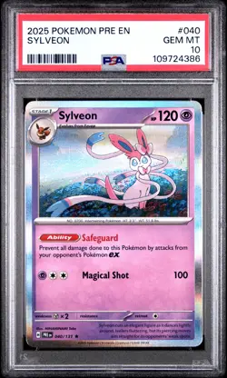 2025 POKEMON PRE EN-PRISMATIC EVOLUTIONS #040 SYLVEON PSA 10 - Image 1