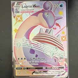 Pokemon Lapras VMAX SV111/SV122 Shining Fates Shiny Vault Full Art Holo Rare - Image 1