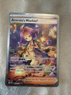 Pokemon Tcg Acerola's Mischief #183 Pokemon Mega Evolution Mint! SIR! - Image 1