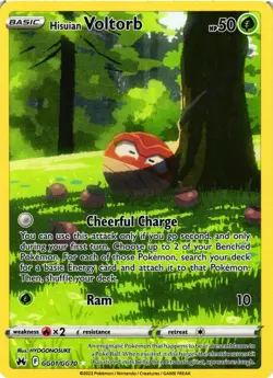Pokemon TCG Crown Zenith Hisuian Voltorb GG01/GG70 Galarian Gallery Holo NM - Image 1