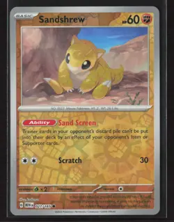 Sandshrew #027/165 SV: Scarlet & Violet 151 Reverse Holo Pokemon TCG NM/M - Image 1
