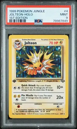 1999 POKEMON JUNGLE 1ST ED #4 JOLTEON-HOLO PSA 9 💎🔥 - Image 1