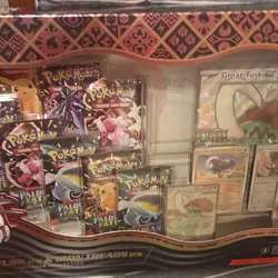 Pokemon Paldean Fates Great Tusk Iron Treads ex Premium Collection Box - Image 1