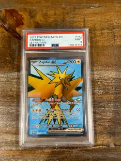 Pokemon 2023 Mew En 151 ZAPDOS EX Ultra Rare #192 PSA 9 Mint 3 - Image 1