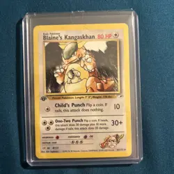 Pokemon TCG Blaine's Kangaskhan Gym Heroes 36/132 Regular 1st Edition Uncommon - Image 1