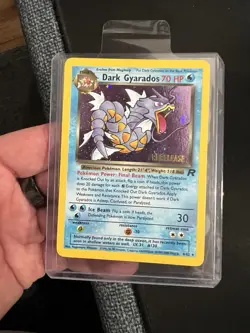 Dark Gyarados 8/82 Pokemon Team Rocket Holo Rare Prerelease SWIRL NM - Image 1