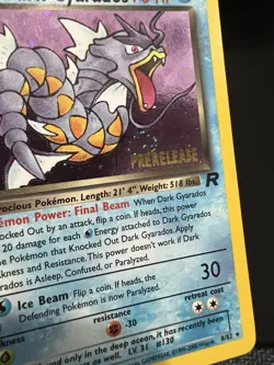 Dark Gyarados 8/82 Pokemon Team Rocket Holo Rare Prerelease SWIRL NM - Image 2