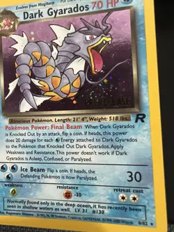 Dark Gyarados 8/82 Pokemon Team Rocket Holo Rare Prerelease SWIRL NM - Image 4