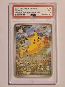Pikachu 088 Sv: Scarlet & Violet Black Star Promo Card Mint PSA 9 - Image 1