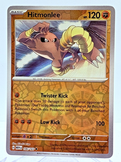Pokemon Card Hitmonlee 106/165 Scarlet & Violet 151 Reverse Holo Near Mint - Image 1