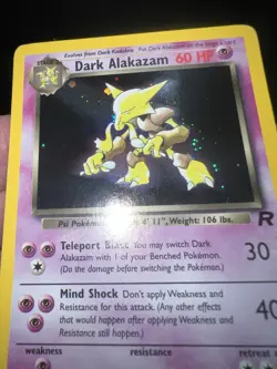 Holo Pokemon Dark Alakazam 1/82 Team Rocket Holo Rare 2000 WOTCVintage Card - Image 2
